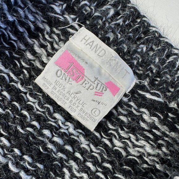 Panda Bear Sweater Vest Large Hand-Knit Pullover Vintage 1980s One Step Up RARE! - Picture 6 of 8